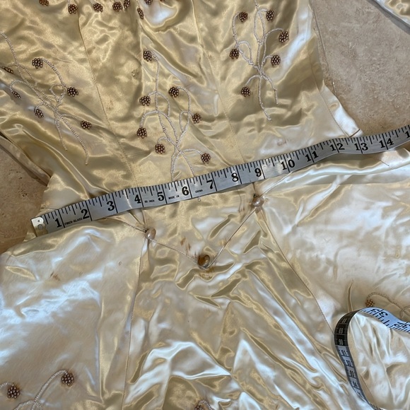 VINTAGE 1940’s ANTIQUE WEDDING GOWN size sm - Picture 11 of 16